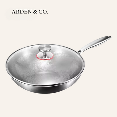 Titanium Wok Pan Flat Bottomed